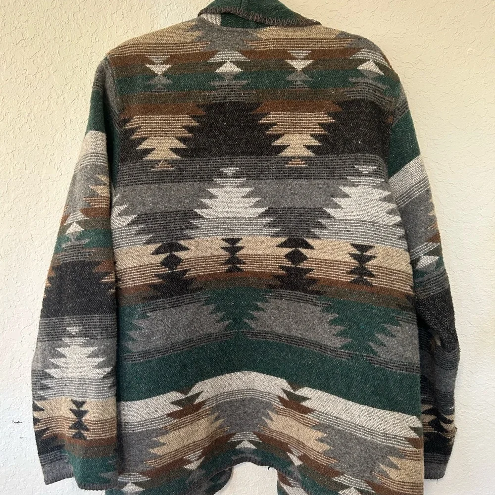 Vintage Karen Kane Wool Blend Blanket Style Jacket, Southwestern, Tribal design - Picture 7 of 8